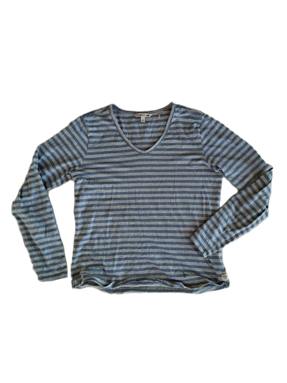 Toad&Co Eco‑Friendly Striped V‑Neck Long Sleeve Shirt Size L